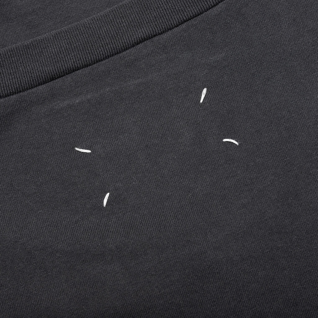 Number Logo Cotton T Shirt Washed Black