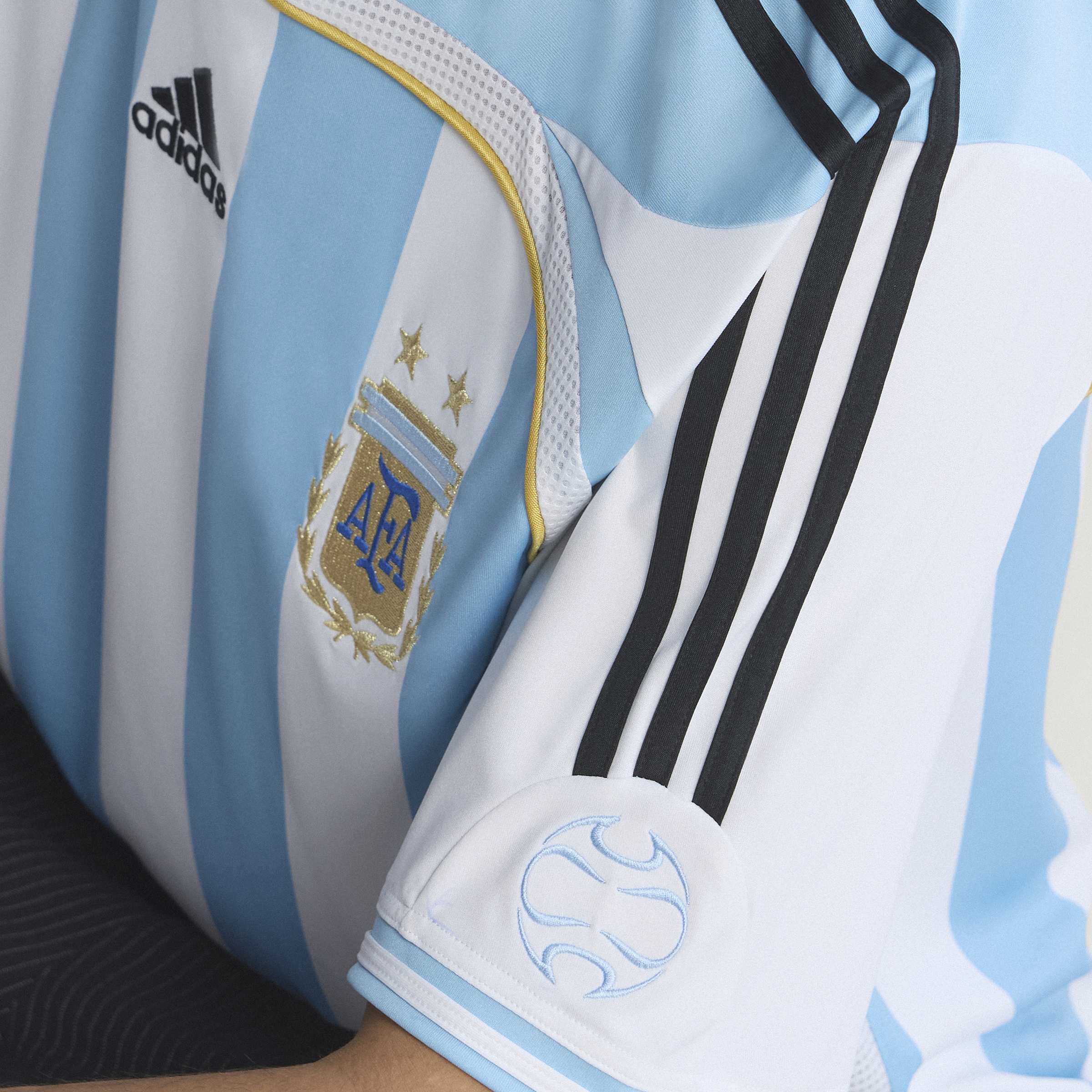adidas Argentina Home Mens Soccer Jersey 2006 White Blue