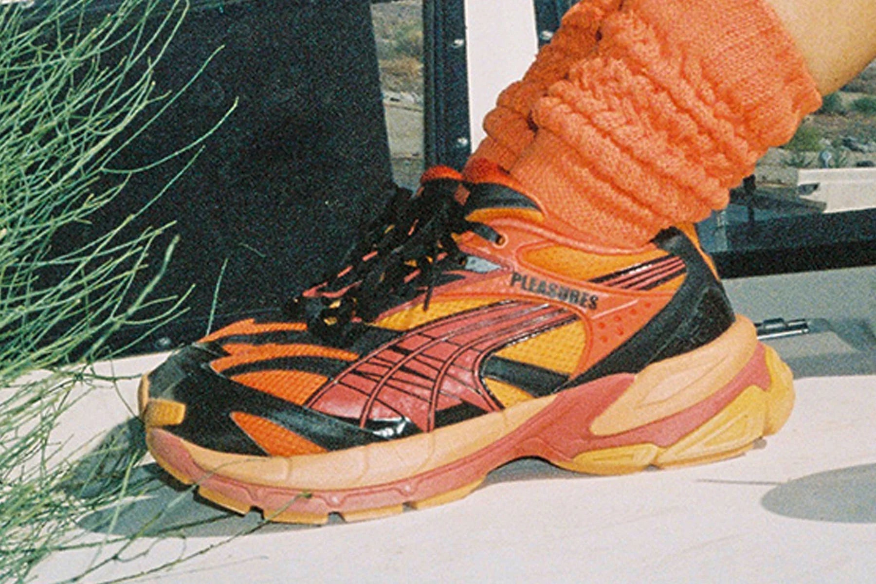 Puma x Pleasures Velophasis Layers Cayenne Pepper Astro Red