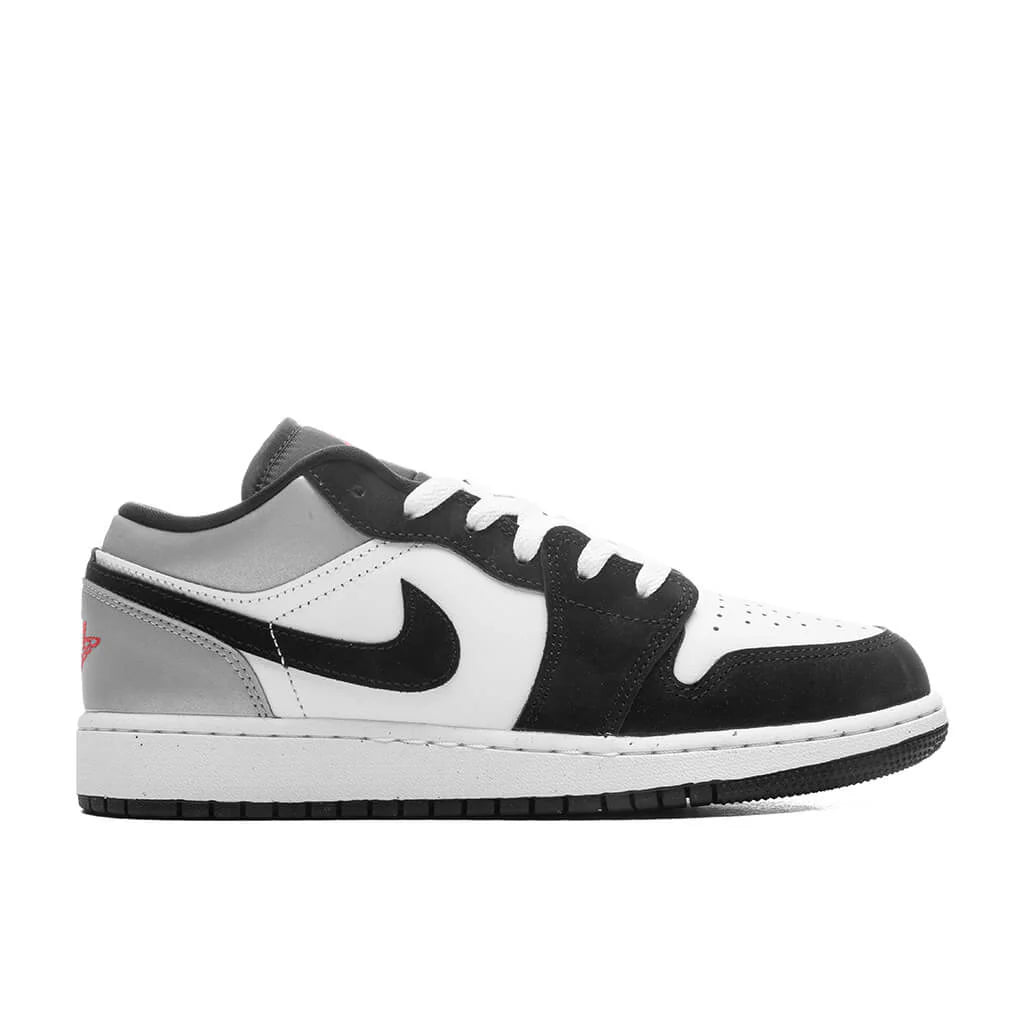 Air Jordan 1 Low SE GS White Fire Red Black Matte Silver