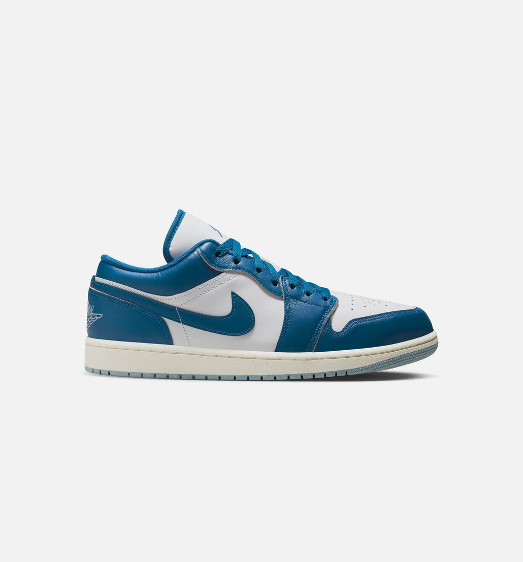 Air Jordan 1 Low SE Industrial Blue Mens Lifestyle Shoe White Blue Grey Sail Industrial Blue