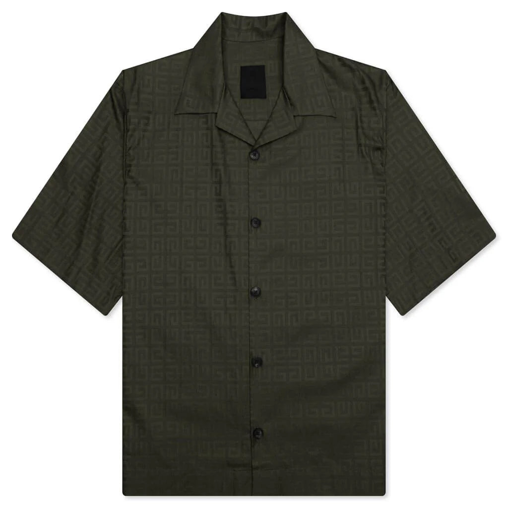 Boxy Fit Hawaiian Shirt Khaki