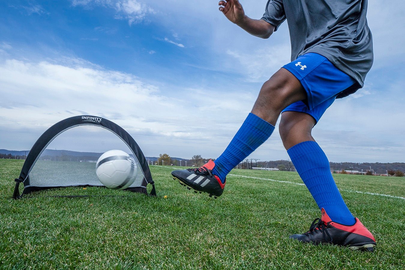 Kwik Goal Infinity Lite Pop Up Goal 6ft Set of 2 Blue