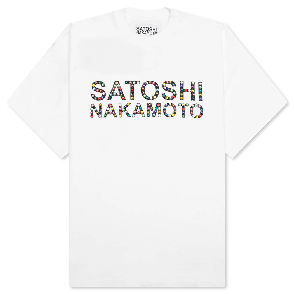 Studded Logo Tee White