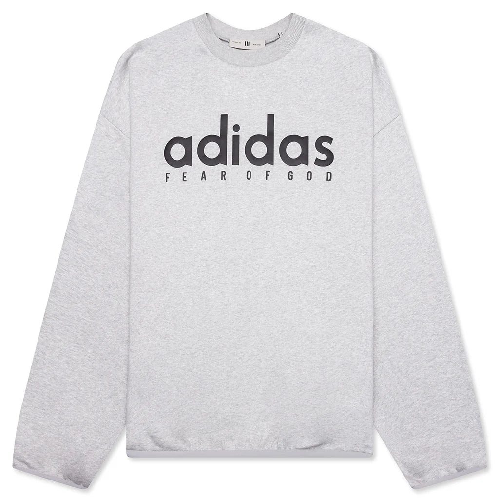 Fear of God Athletics x Adidas Cotton Fleece Crewneck Heather Grey