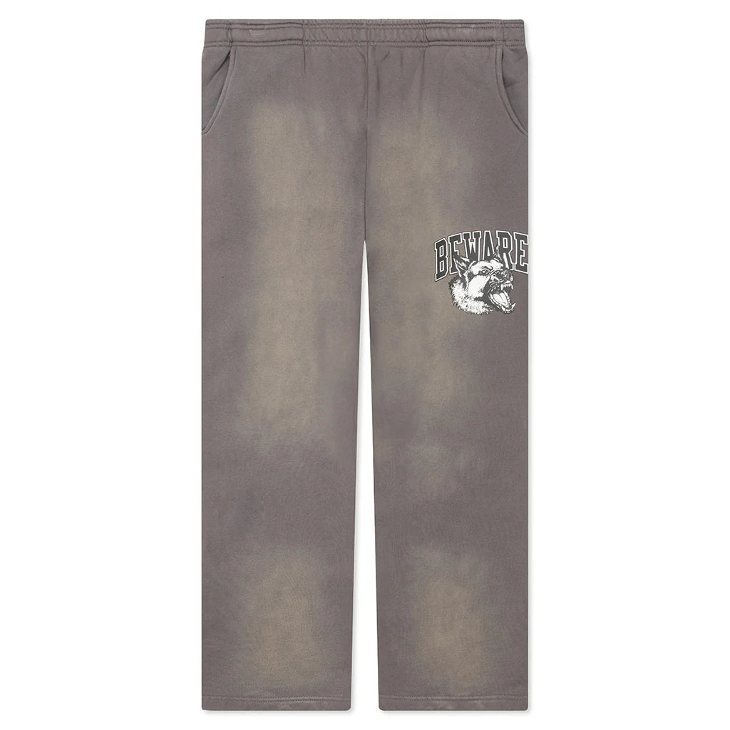 Tonal Beware Open Bottom Sweatpants Cement