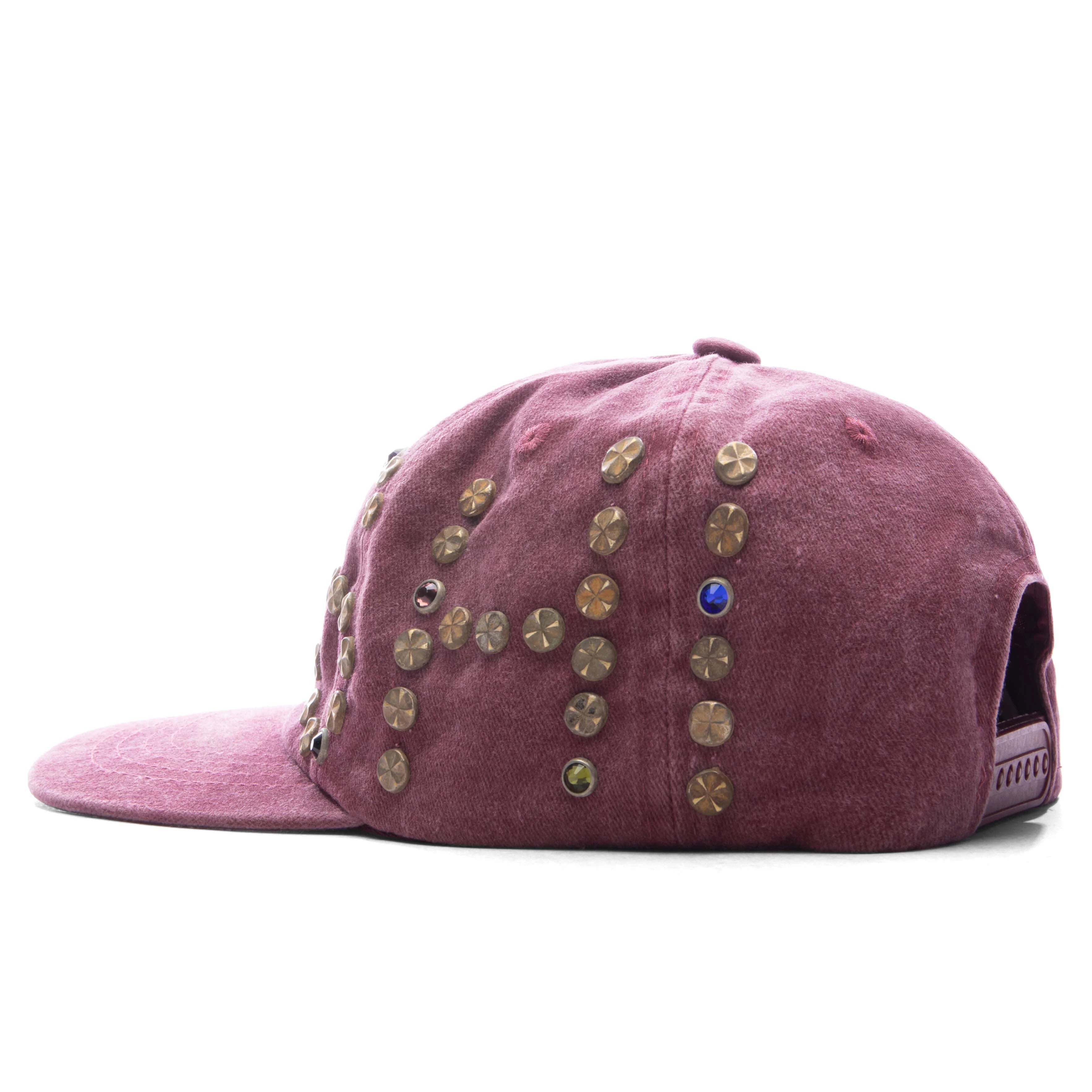 Studded Wrap Around Hat Red