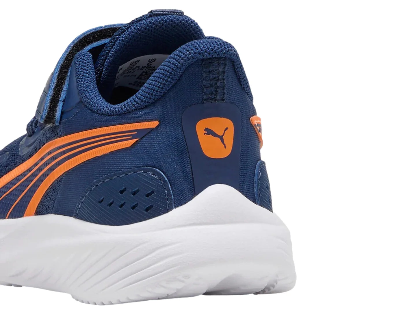 Tenis Puma Pounce AC Azul y Naranja para Niño