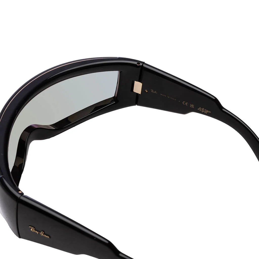 Ray Ban x AAP Rocky Ultra Wrap 002 Black Light Grey Mirror Blue