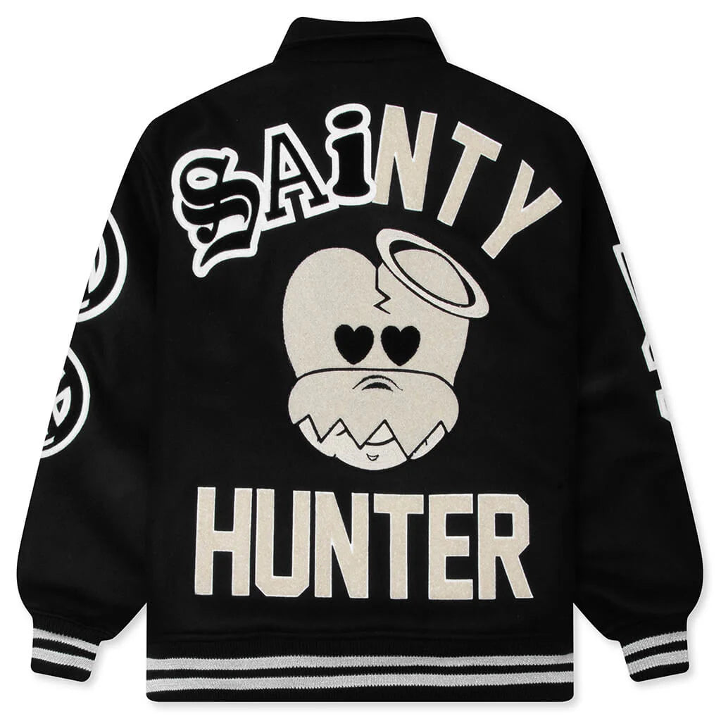 Saint M6 x Bounty Hunter Snt Hunter Varsity Jacket Black