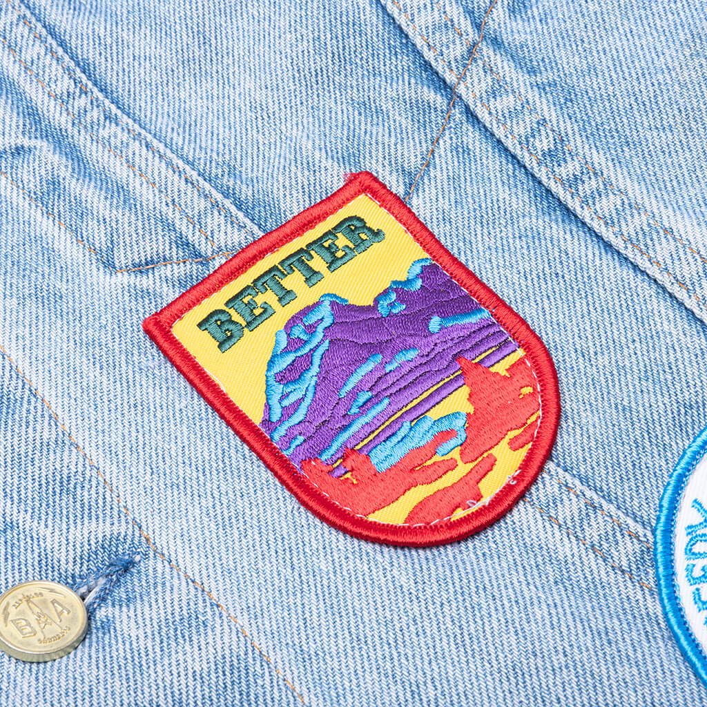 Charlatan Reversible Denim Baseball Jacket Indigo