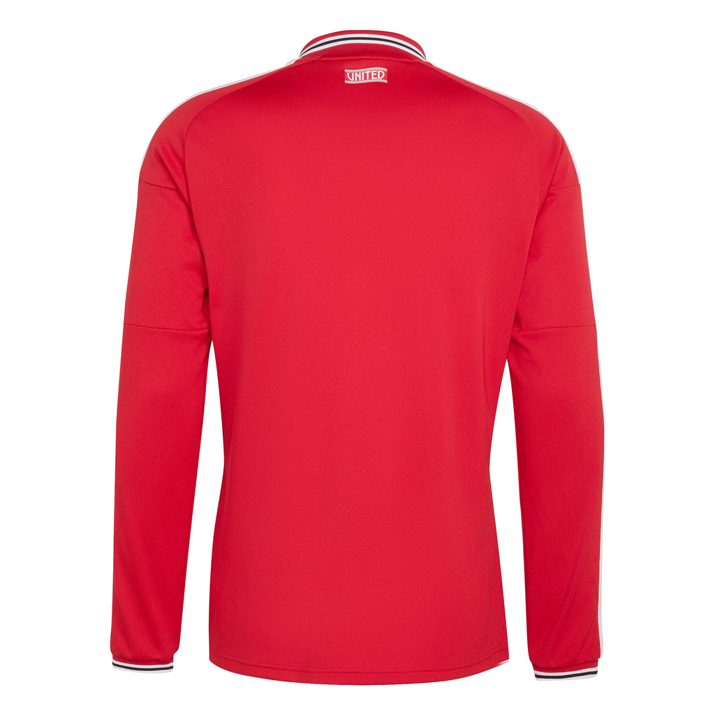 adidas Manchester United Home Long Sleeve Mens Soccer Jersey 26 27 Red White