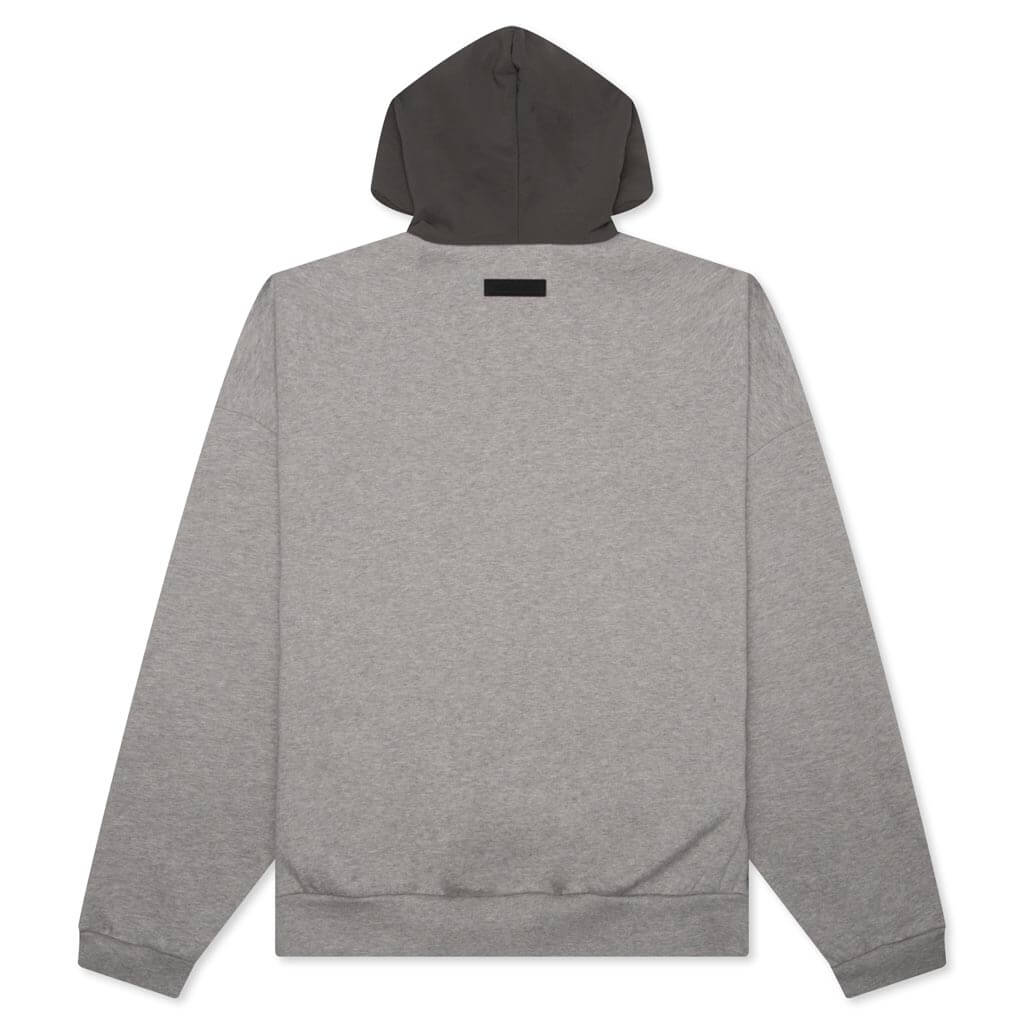 Nylon Fleece Hoodie Dark Heather Oatmeal Ink