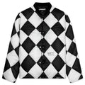 Checker Down Jacket White