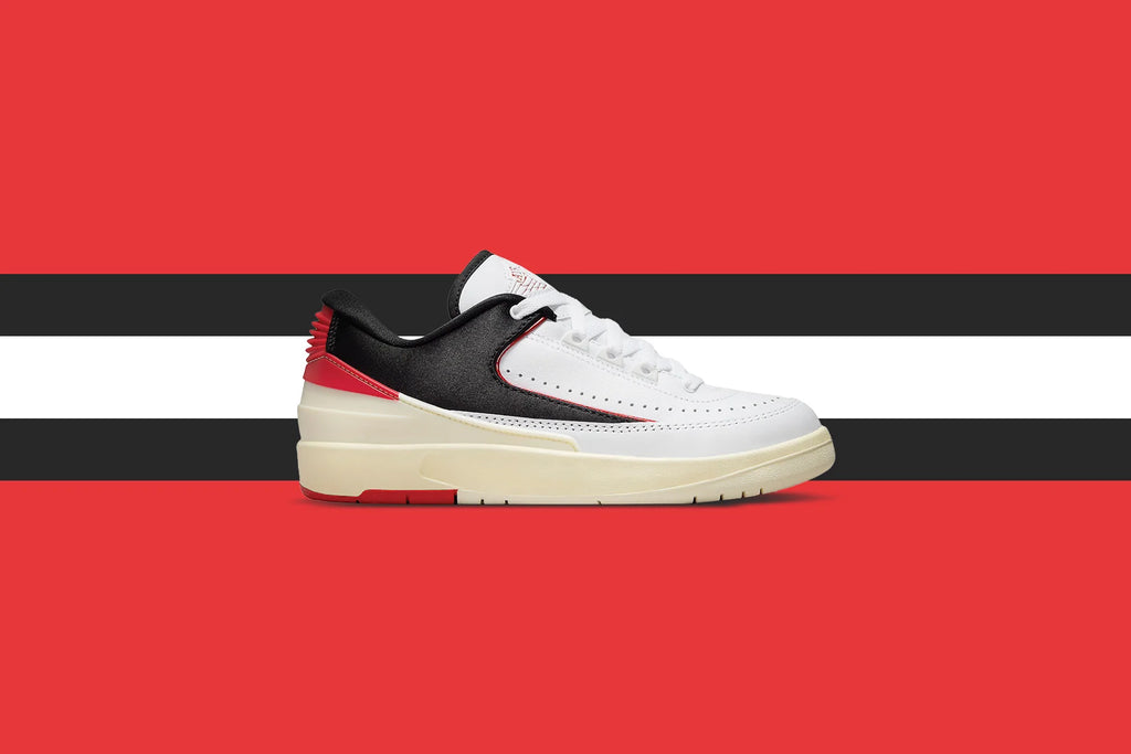 Womens Air Jordan 2 Retro Low White University Red Coconut Milk