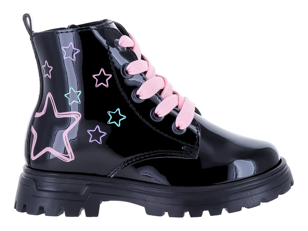 Botas YUYIN de Charol Negro para Niña