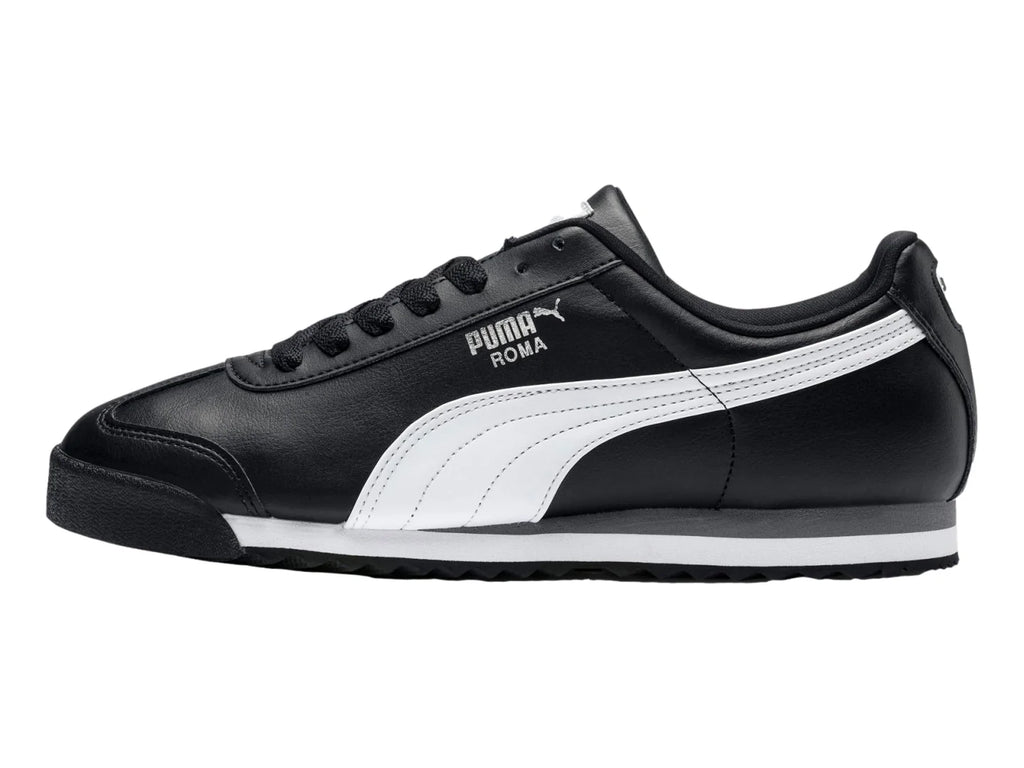 Tenis PUMA Roma Basic Negro Blanco Plata para Hombre