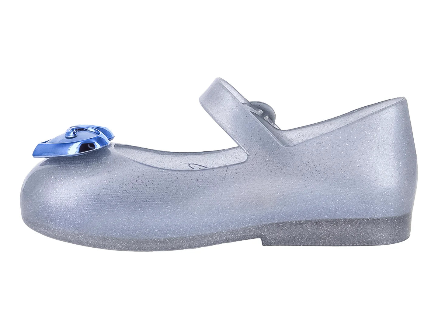 Zapatos Flats Mini Melissa Disney Princess Plata Glitter para Niña