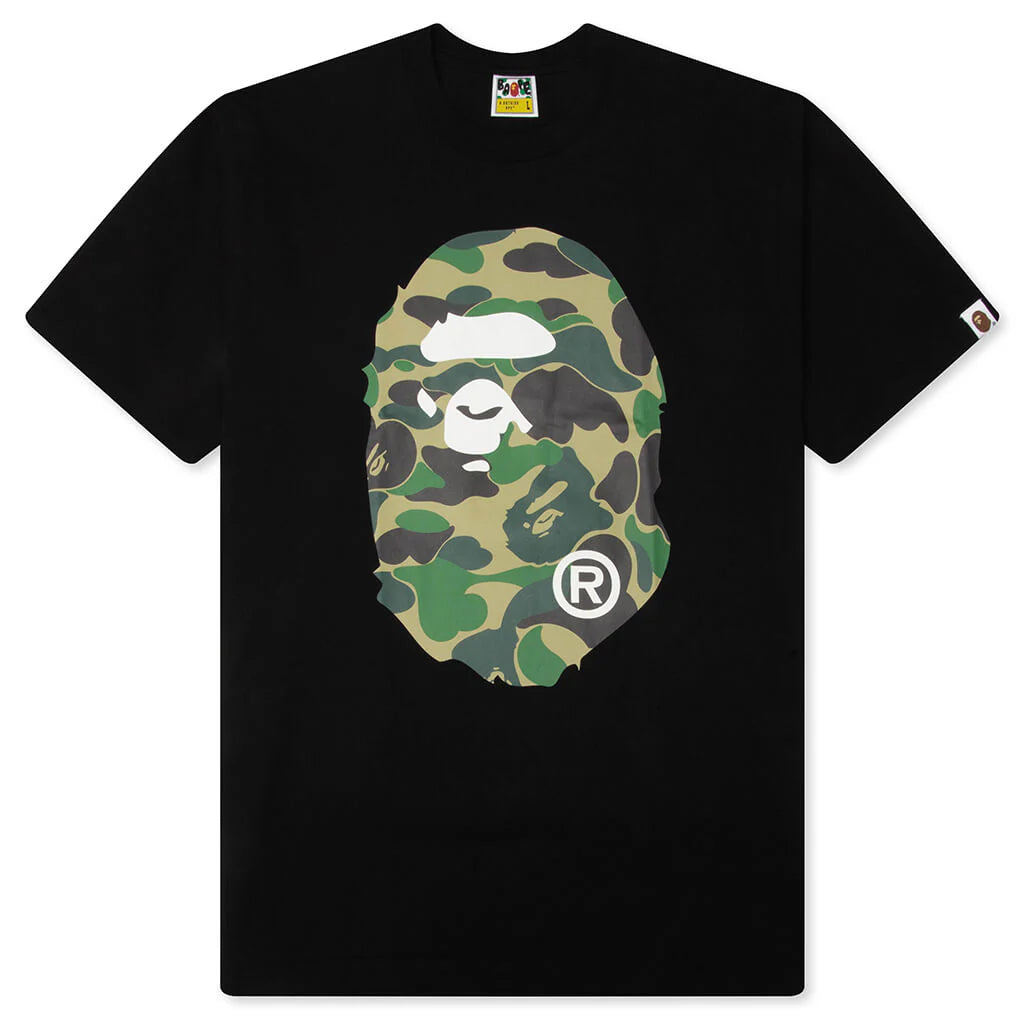ABC Camo Big Ape Head Tee Black Green