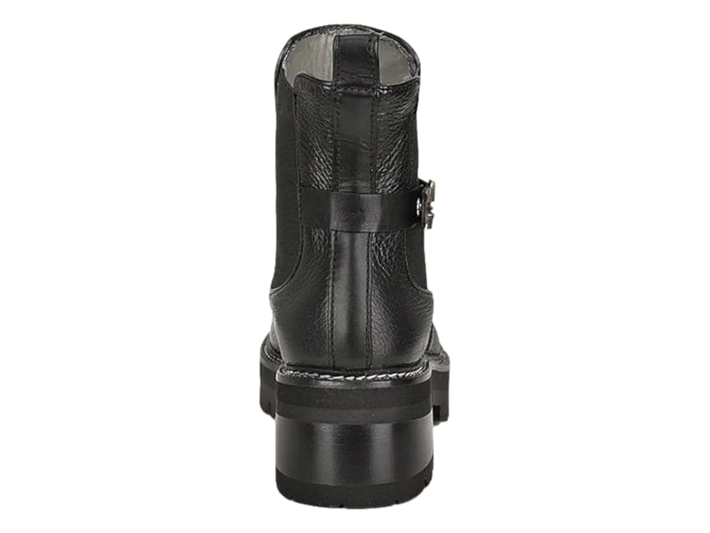 Botas Cuadra de Piel de Venado Negro para Mujer