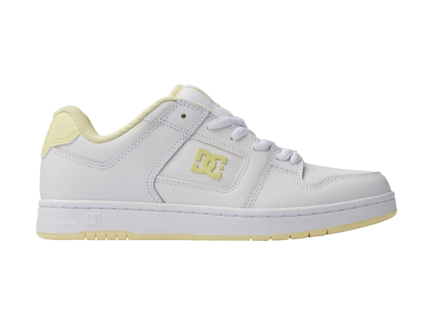 Tenis DC Shoes Manteca 4 Blanco y Amarillo para Mujer