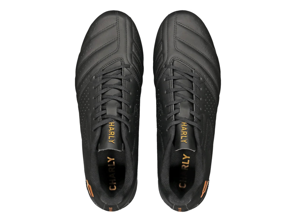 Tenis de Fútbol Charly Negro con Oro para Hombre