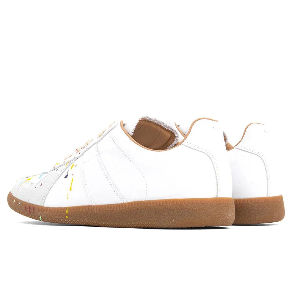 Replica Low Top Suede Paint Drop White Multi