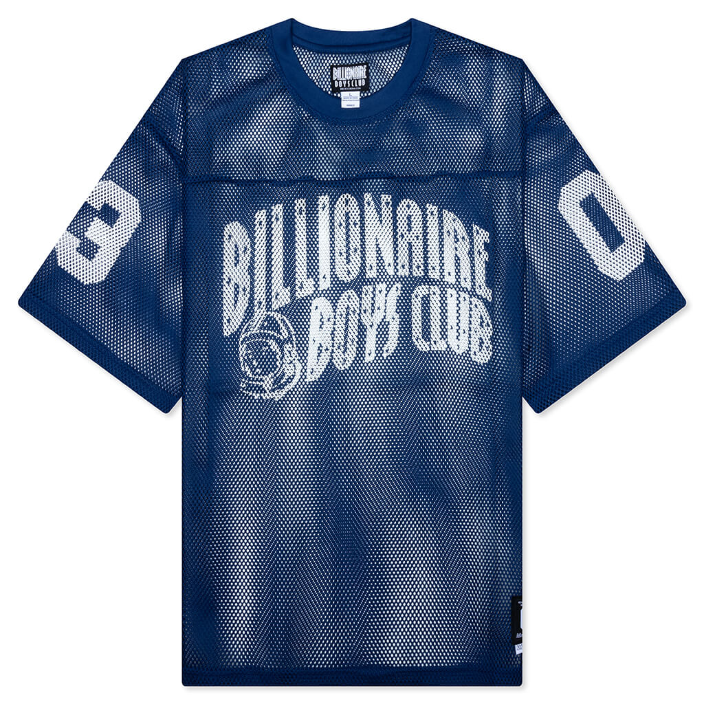 Cropped Varsity Jersey Navy Peony