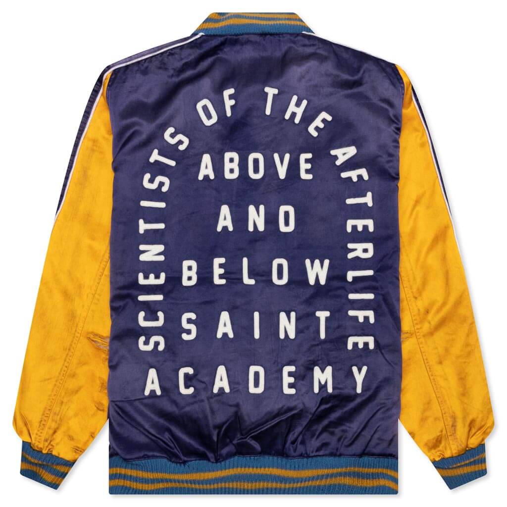 Saint Michael Stadium Jacket Navy Yellow
