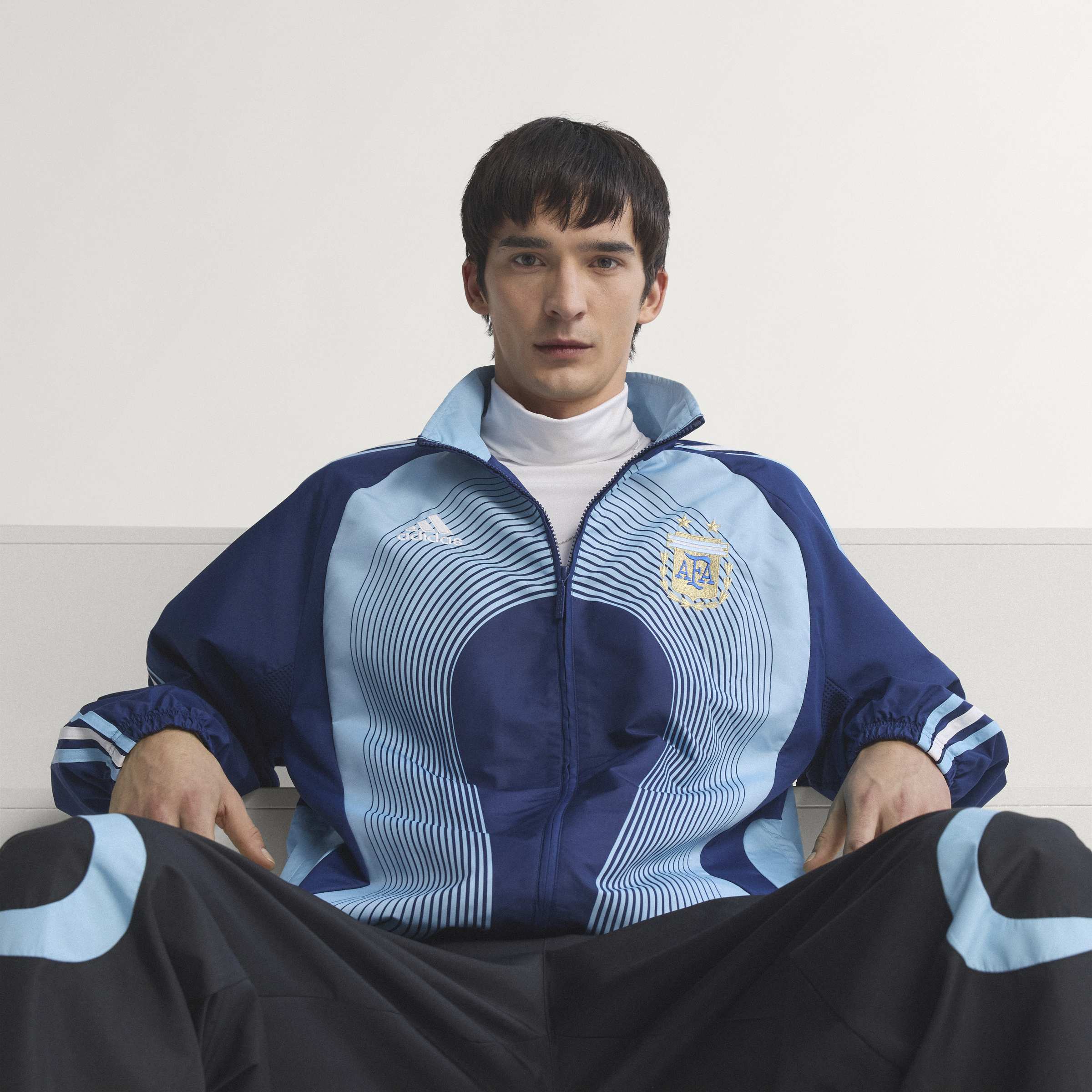 adidas Argentina Away 2006 Mens Track Top Dark Blue