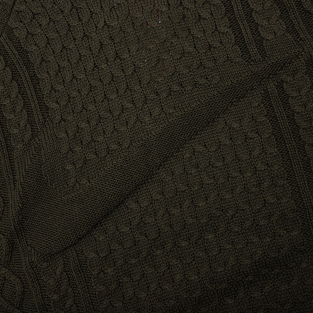 Nike Life Cable Knit Turtleneck Sweater Cargo Khaki