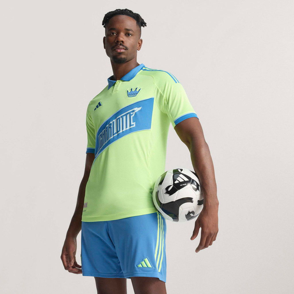 adidas Mens Charlotte FC Third Authentic Soccer Jersey 25 26 Yellow