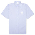 Crest Logo Stripe Shirt Light Blue