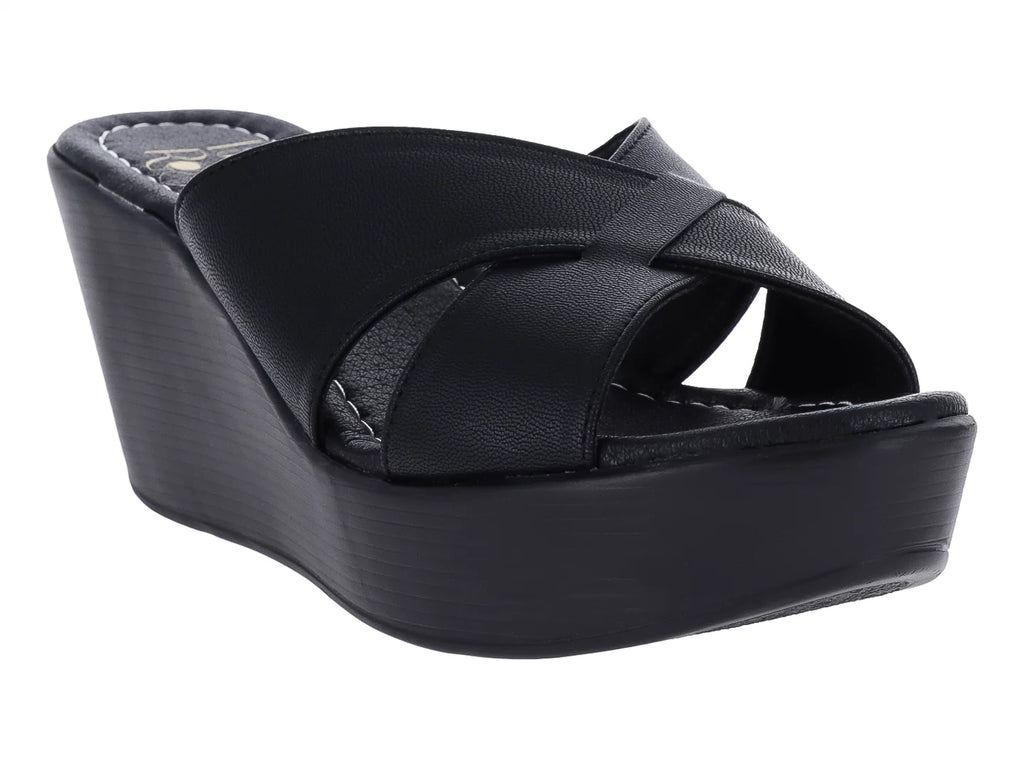Sandalias Luna Rosa de Plataforma Negro para Mujer