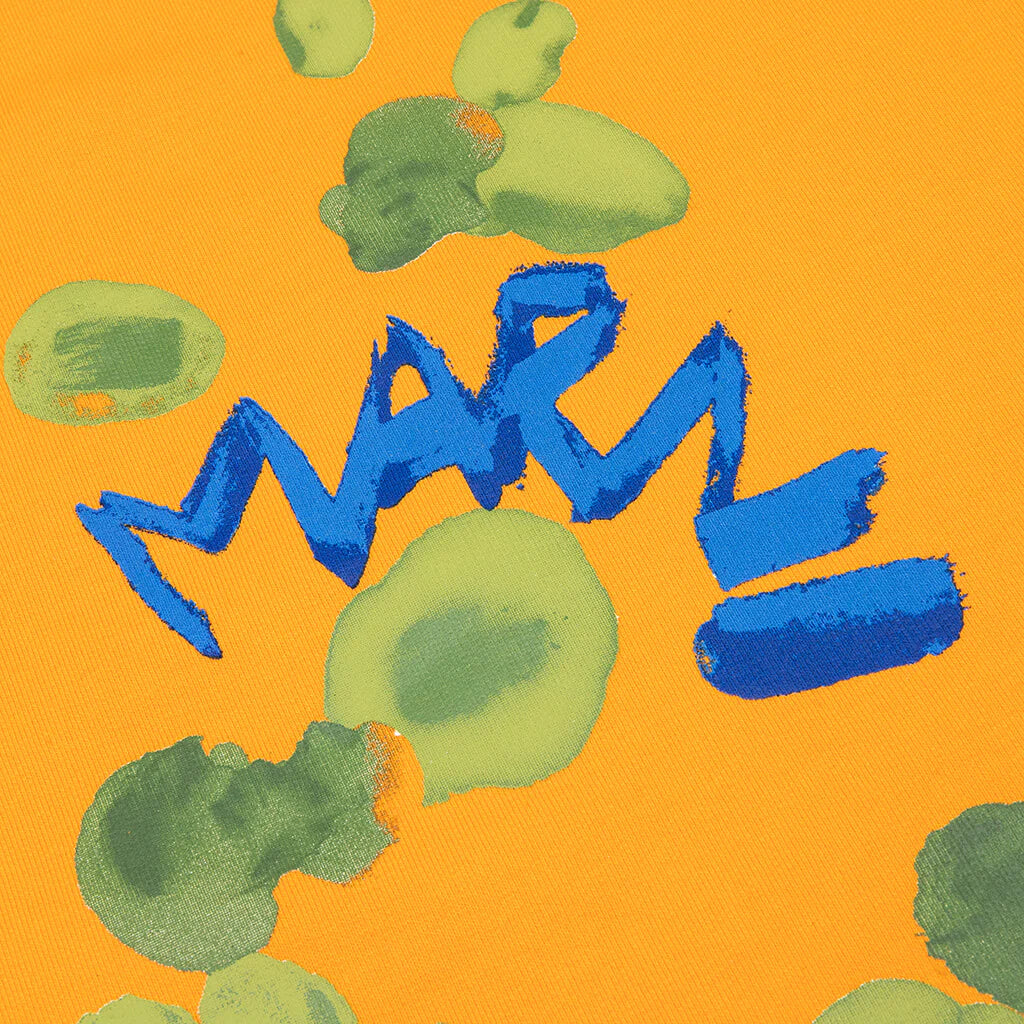 Organic Cotton Sweatshirt With Marni Dripping Print Light Orange