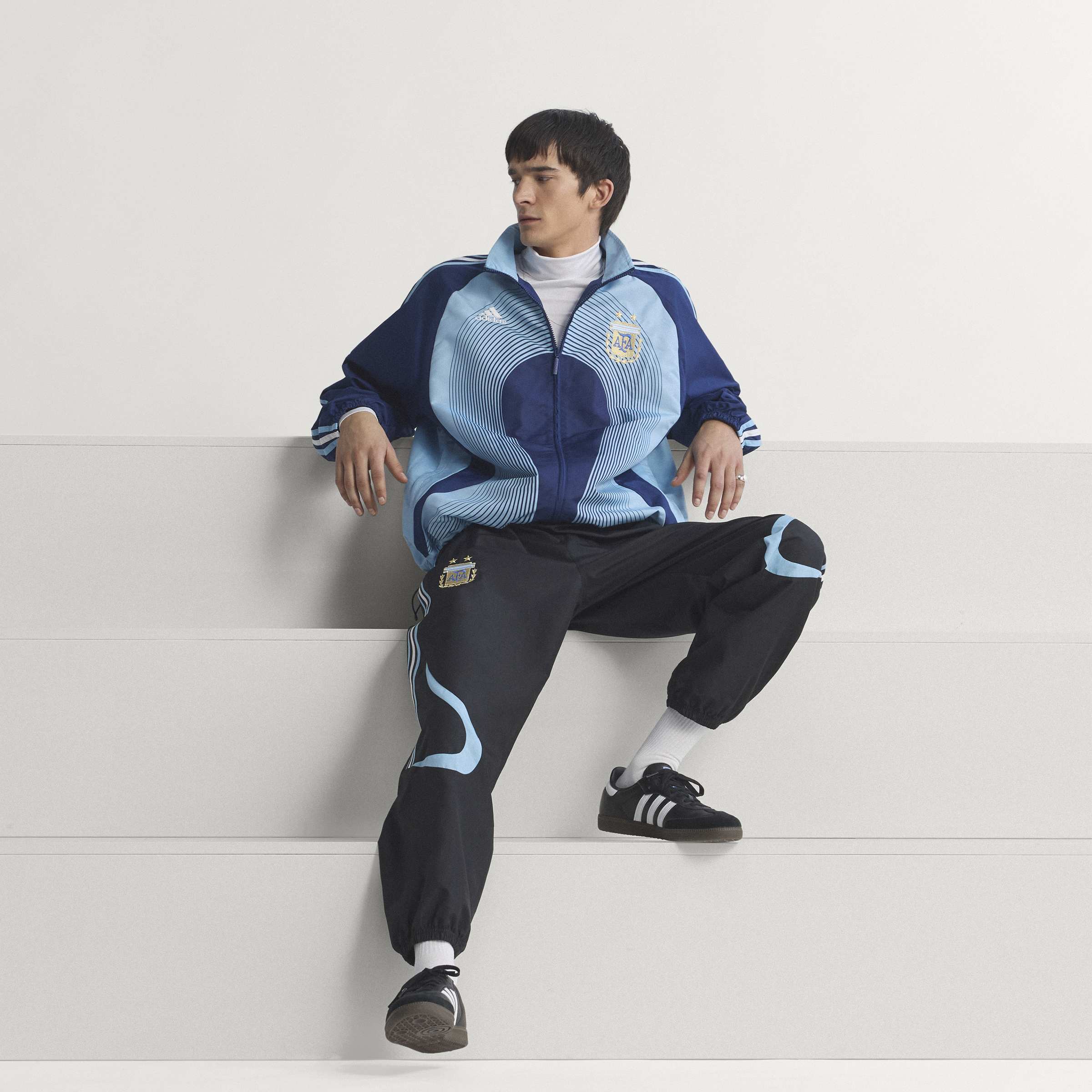 adidas Argentina Away 2006 Mens Track Top Dark Blue