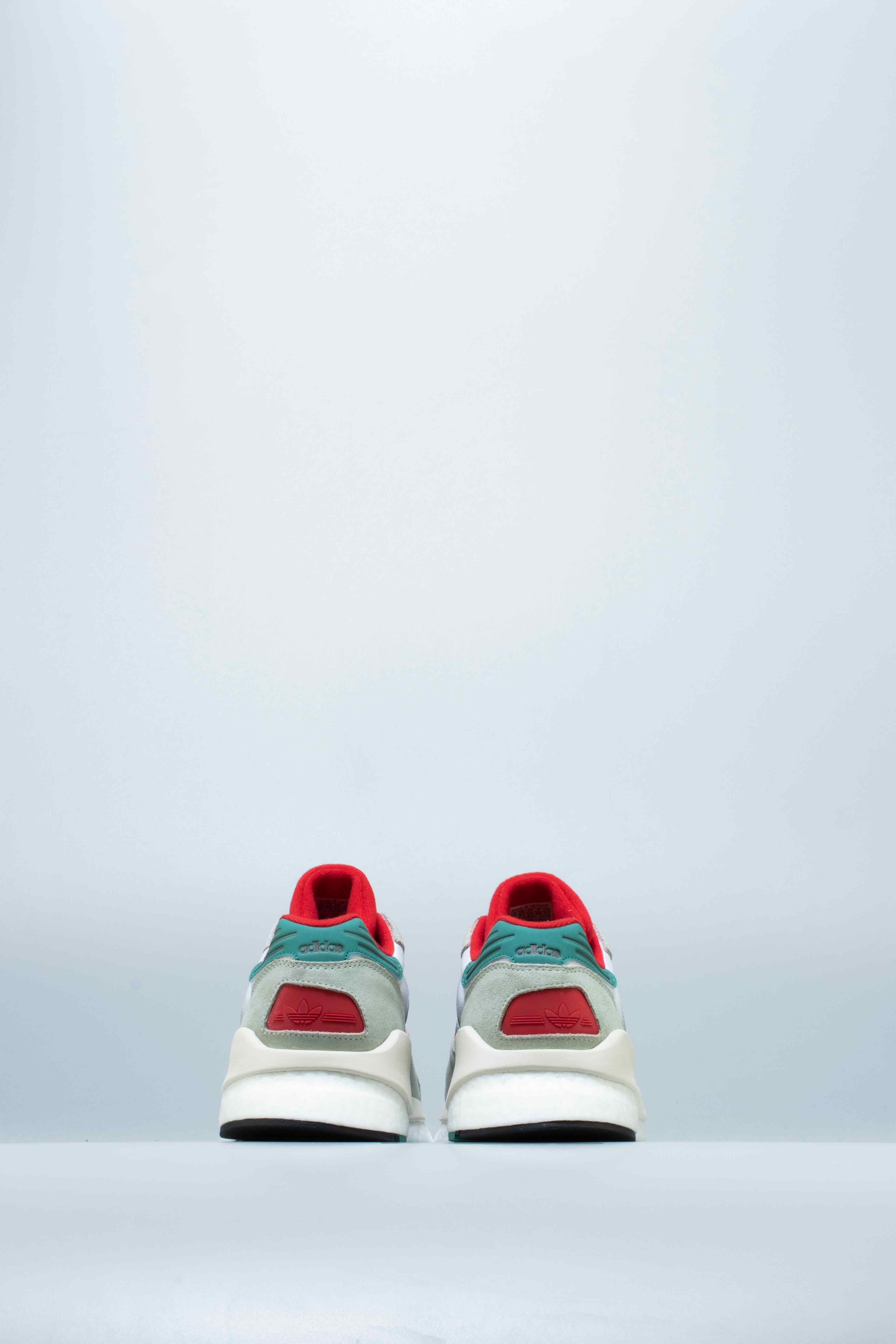 EQT ZX Mens Shoe White Grey Red Teal