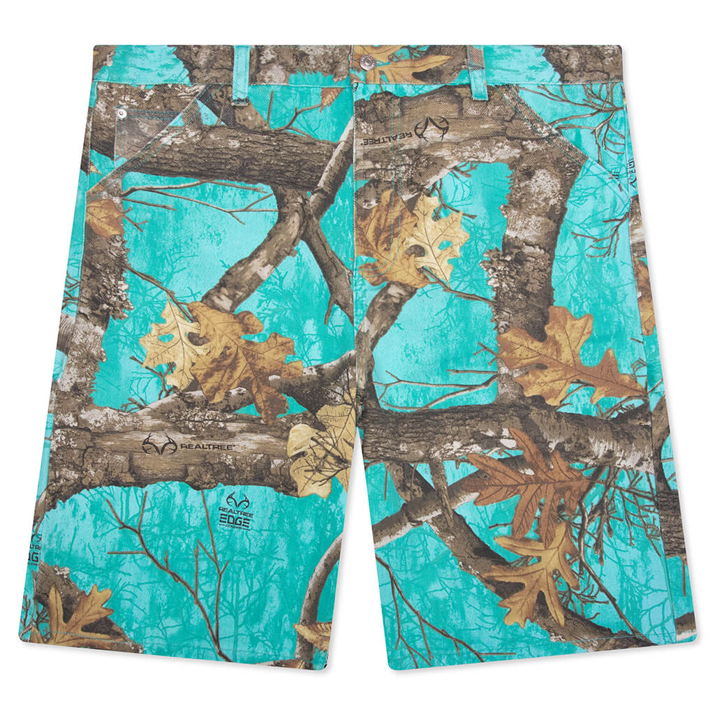 Frayed Script Painter Shorts Seaglass
