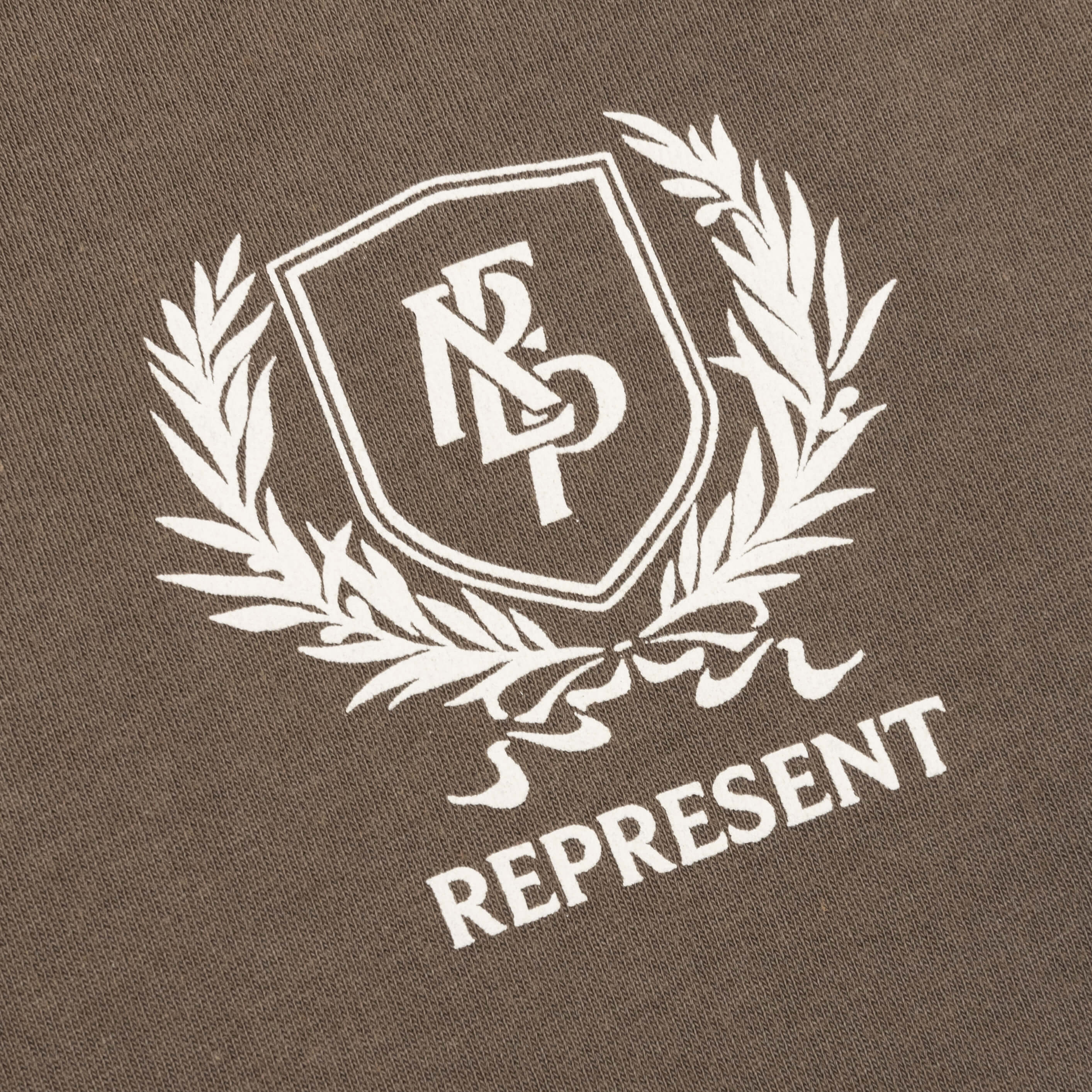 Crest T Shirt Dark Taupe