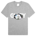 GVCY Floral Printed Crewneck T Shirt Light Grey Melange