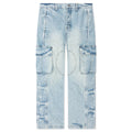 Denim Track Logo Cargos Light Wash