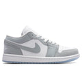 Womens Air Jordan 1 Low White Wolf Grey Aluminum