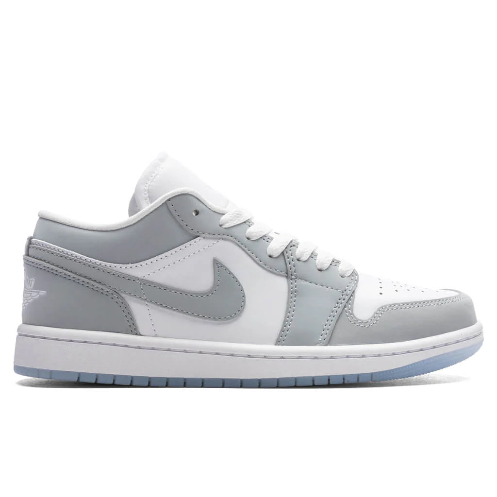 Womens Air Jordan 1 Low White Wolf Grey Aluminum