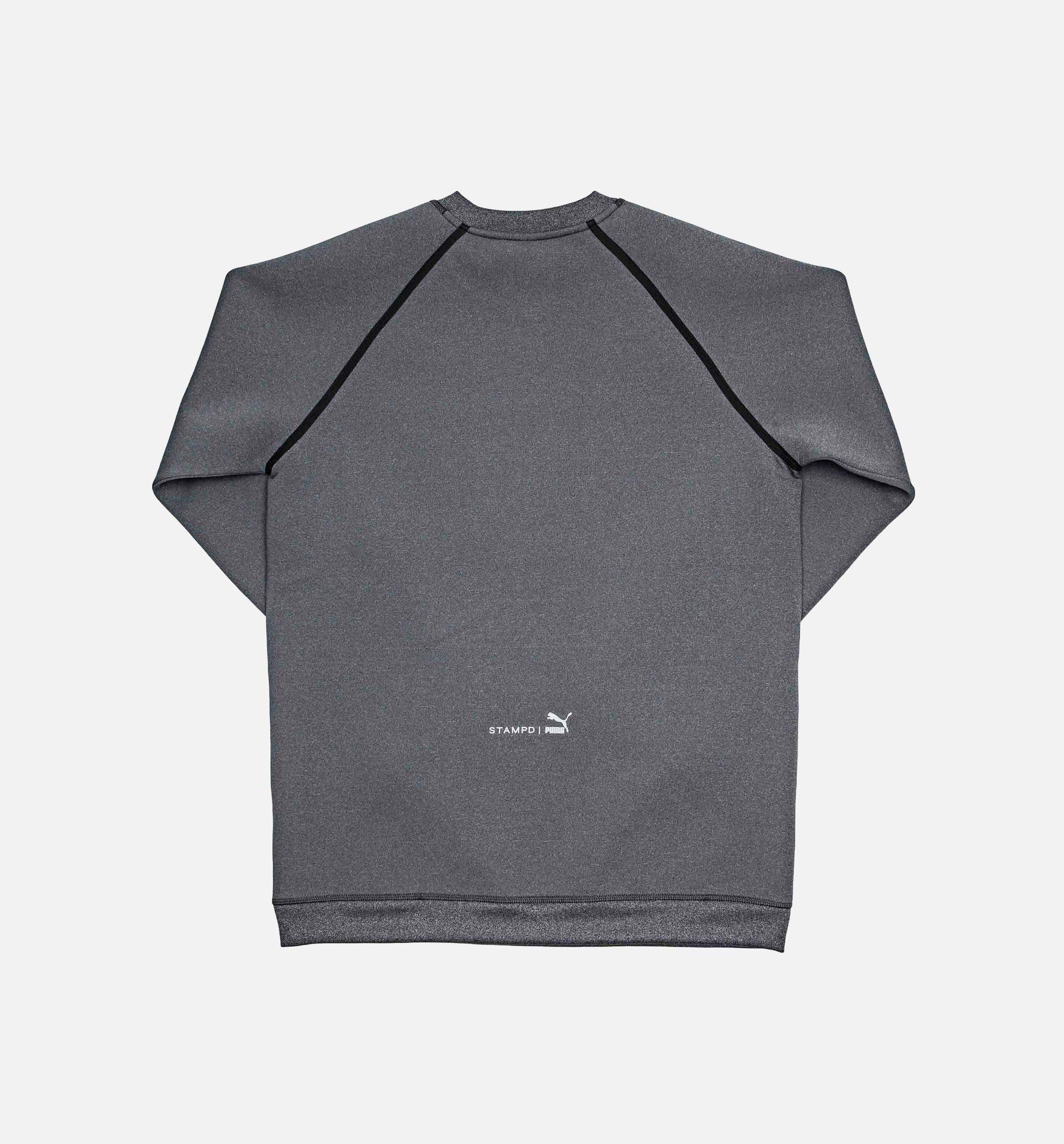 Puma X Stampd Mesh Long Sleeve Mens Crew Grey