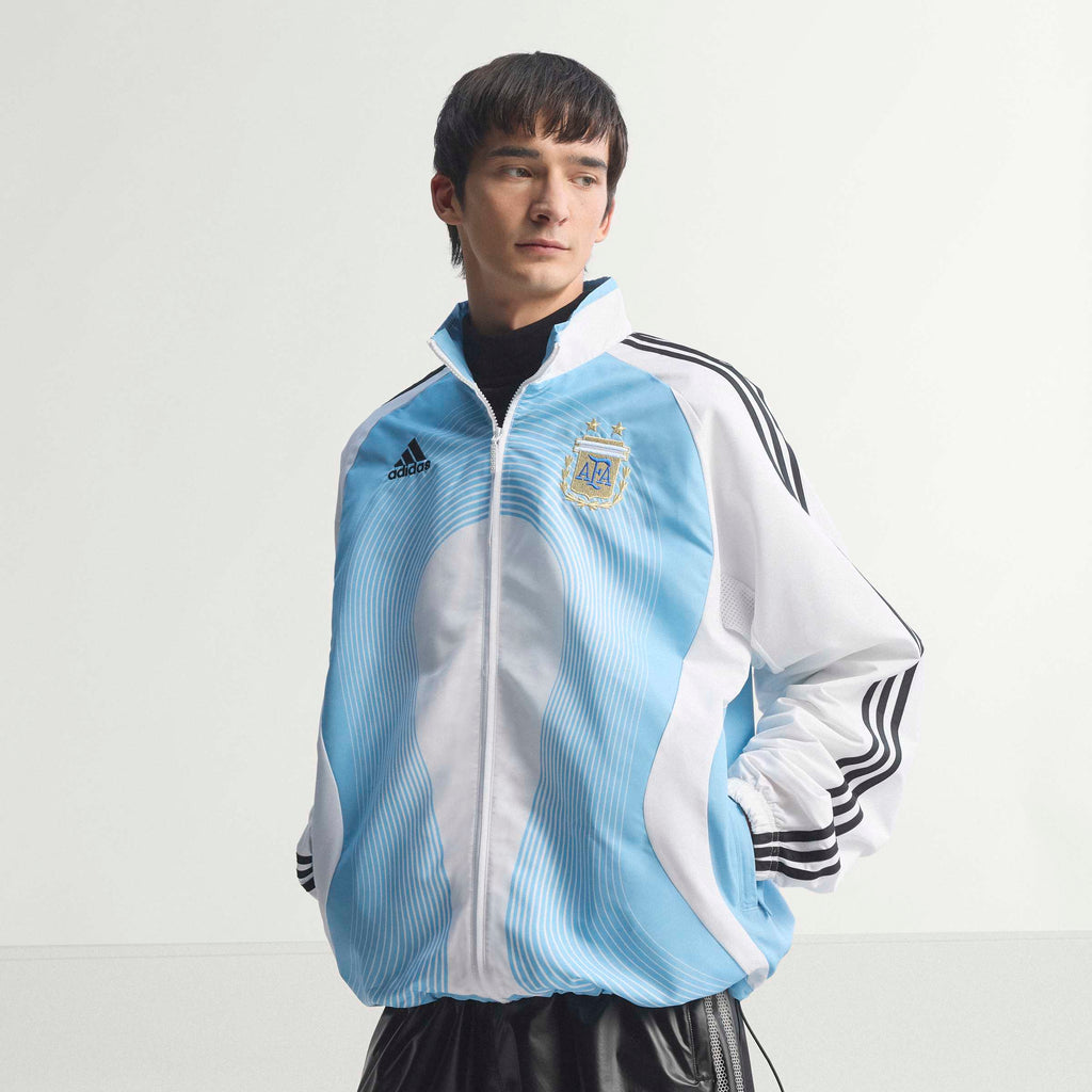 adidas Argentina Home Mens Track Top 2006 White Sky Blue