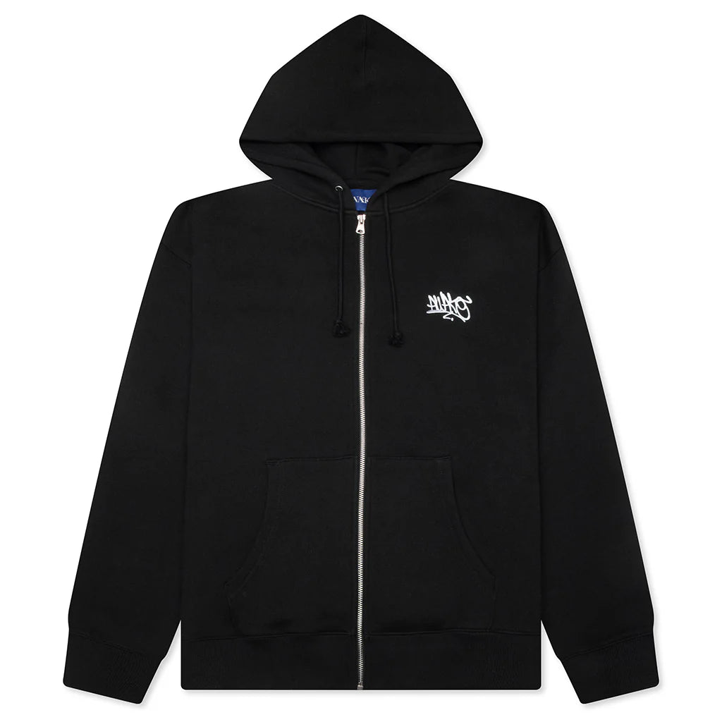 All City Zip Up Hoodie Black