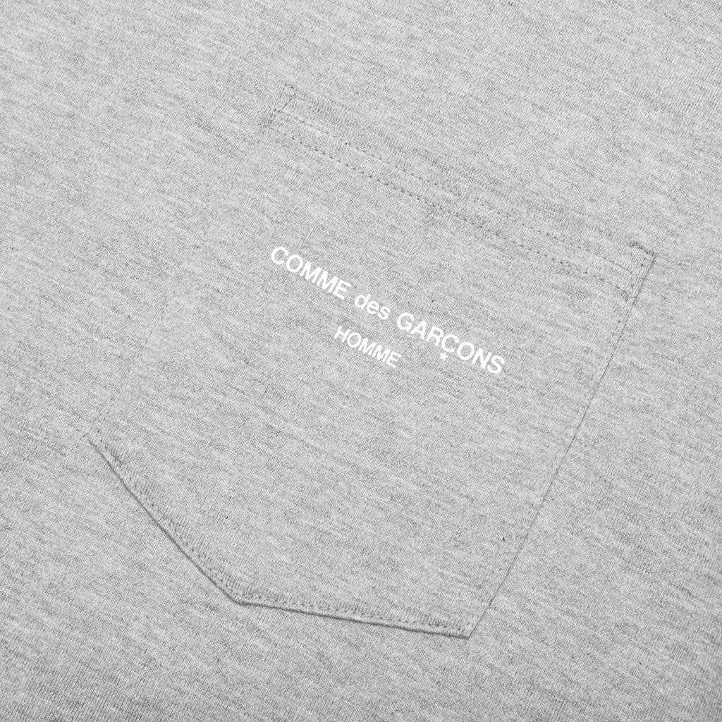 Pocket Logo L S T Shirt Top Grey