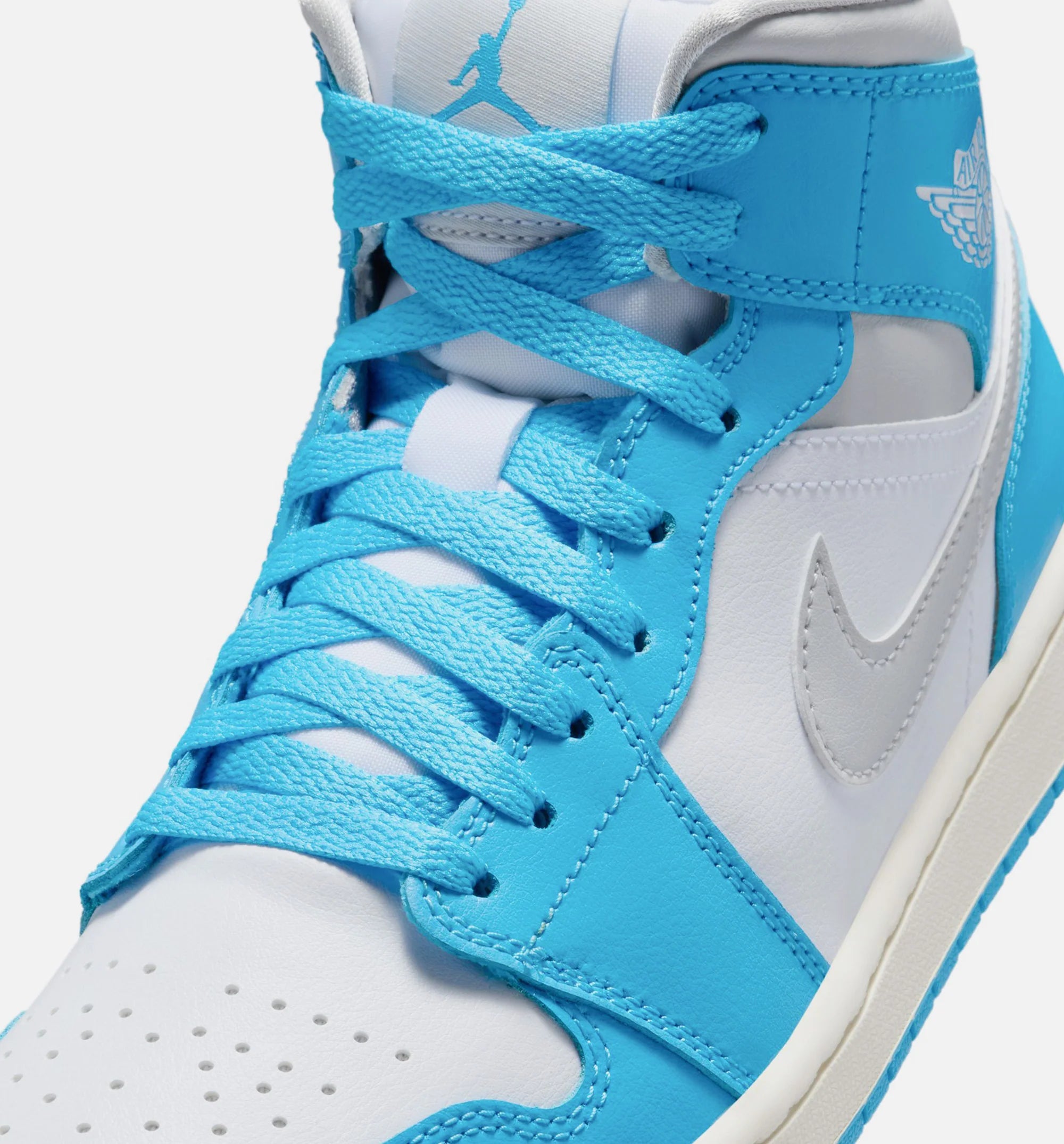 Air Jordan 1 Mid Dark Powder Blue Womens Lifestyle Shoe Dark Powder Blue Summit Grey White