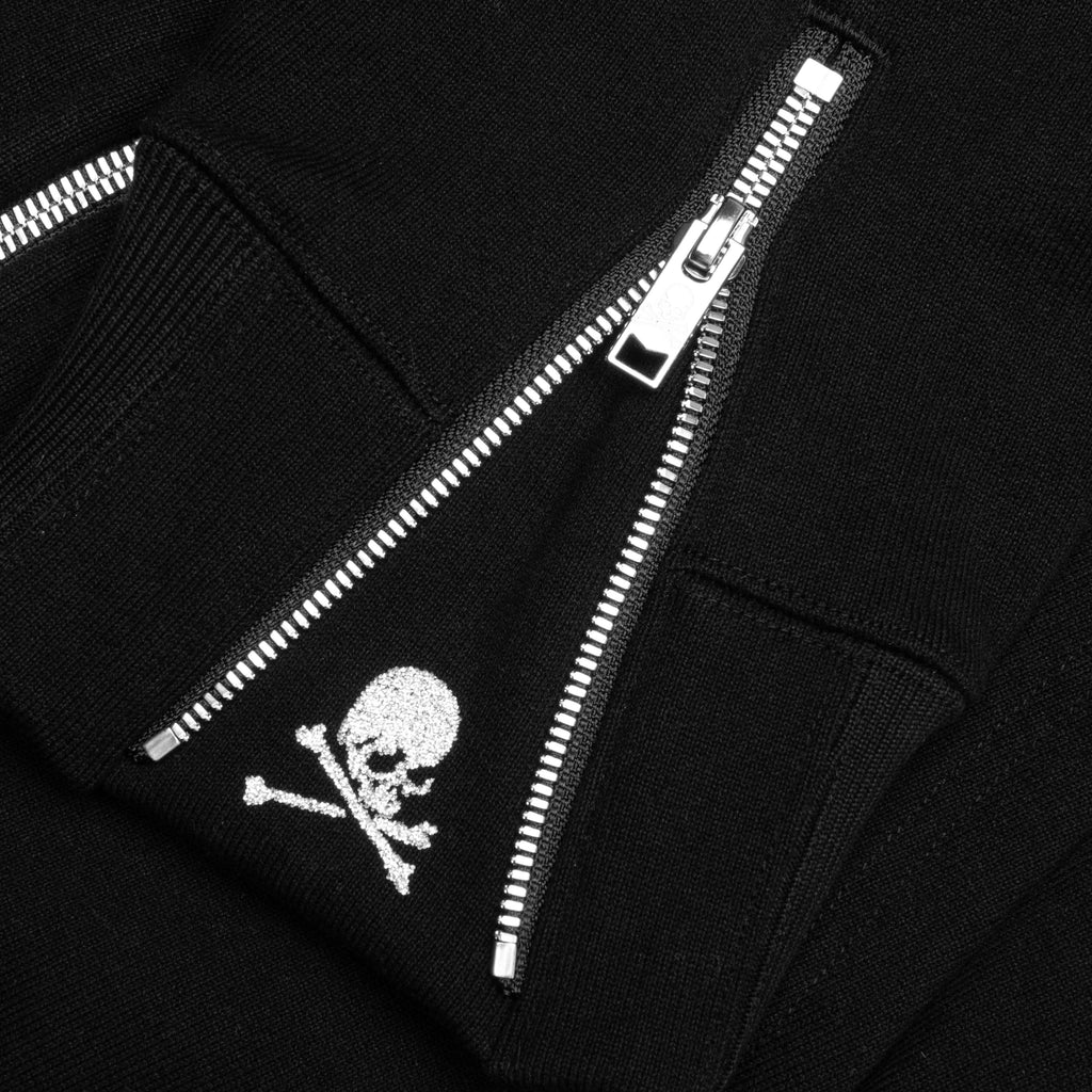 Glass Beaded Full Zip Hoodie Black