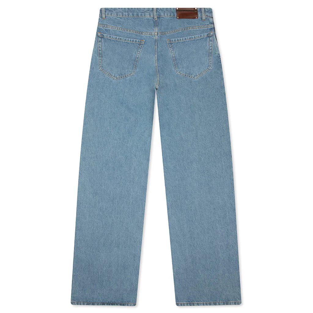 Peyter Washed Denim MW Pants Light Blue
